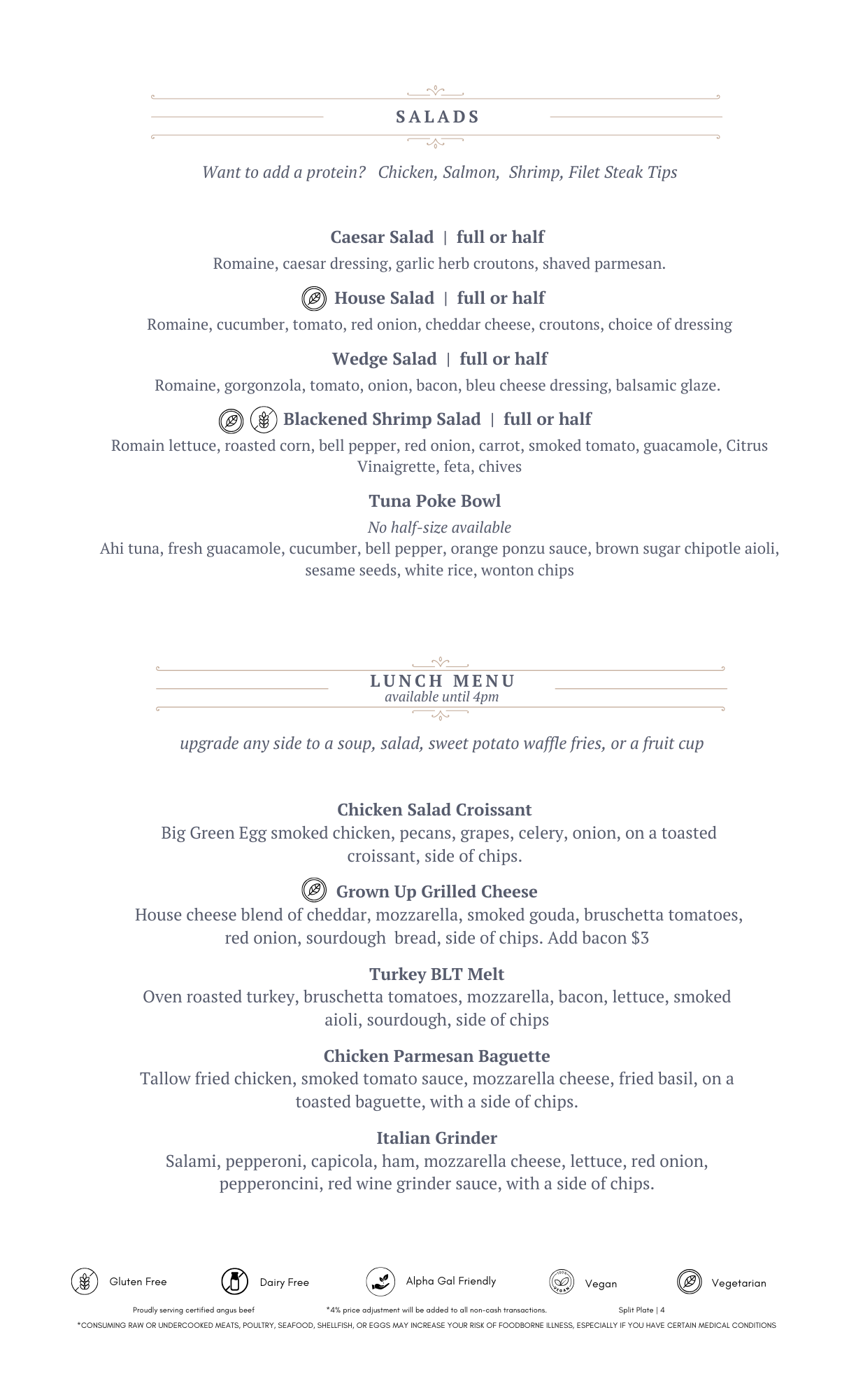 Salads & Lunch Menu - 126 - np